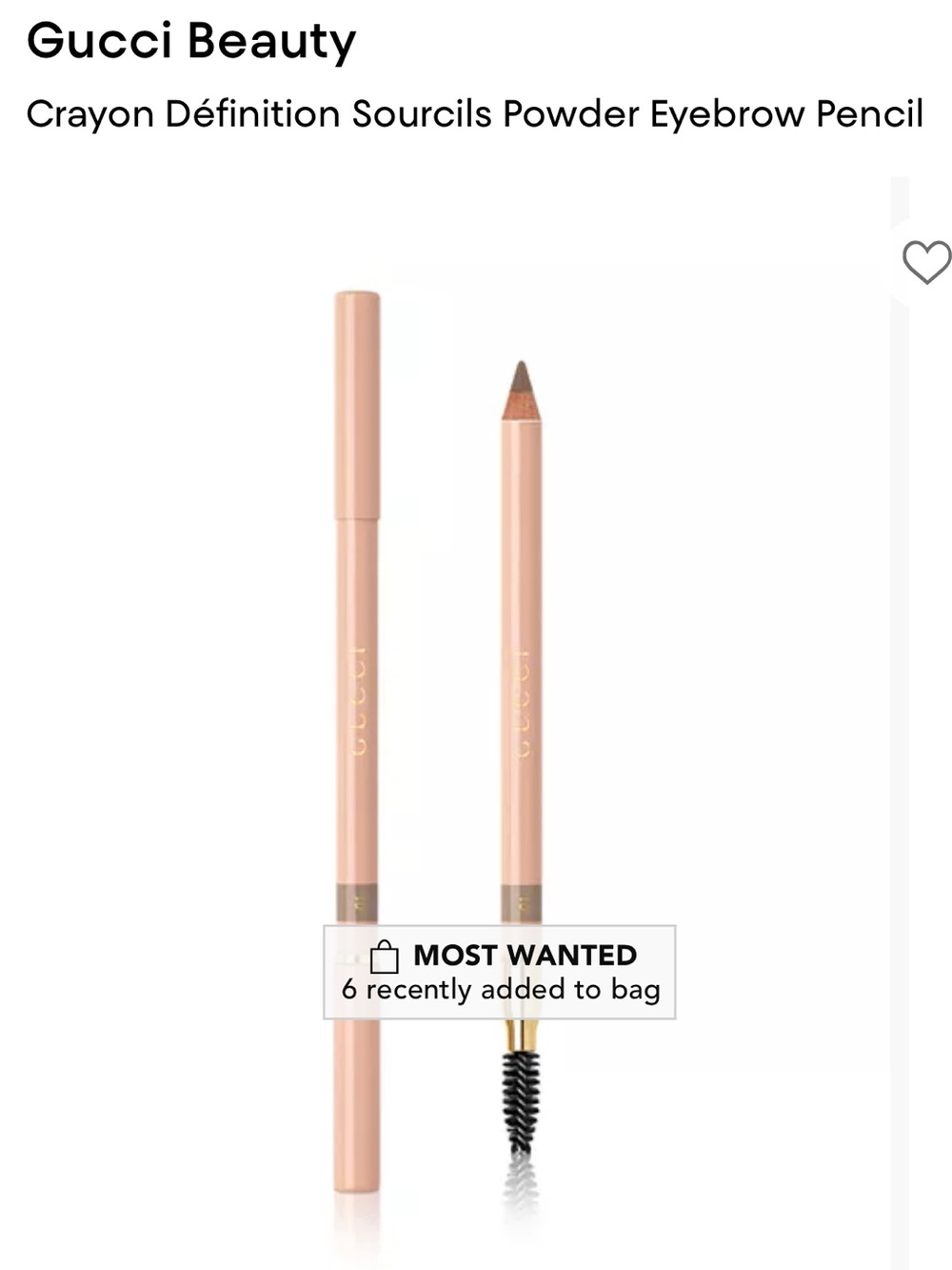 GUCCI Crayon Définition Sourcils Powder Eyebrow Pencil in auburn new